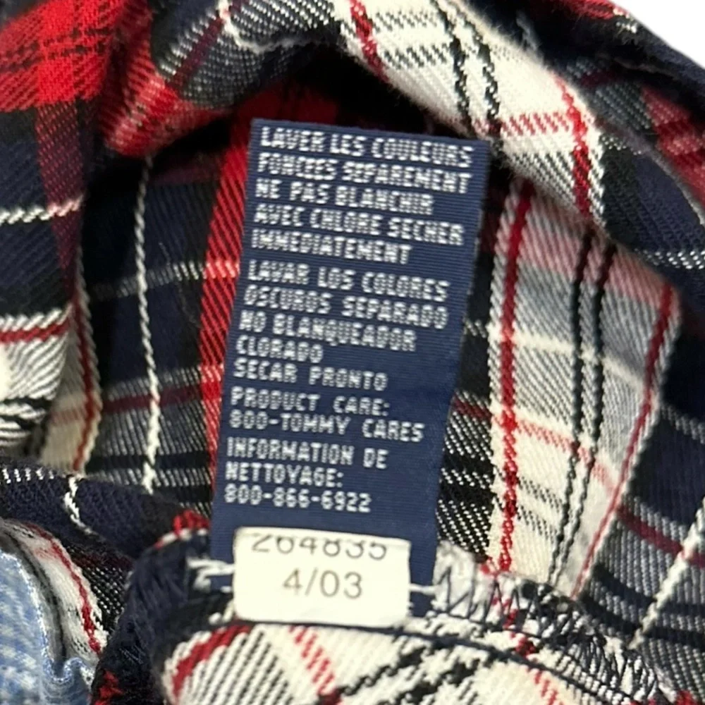 Tommy Hilfiger Baby Dress Jumper Plaid 12M 18M Red White Blue Snaps Sleeveless